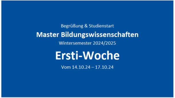 Bild Ersti-Woche Wintersemester 2024/2025